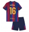 Strój piłkarski Barcelona Rodri Hernandez #16 Koszulka Podstawowej dziecięce 2026-27 Krótki Rękaw (+ Krótkie spodenki)