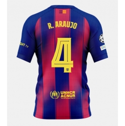 Strój piłkarski Barcelona Ronald Araujo #4 Koszulka Podstawowej 2025-26 Krótki Rękaw