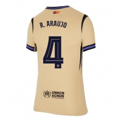Strój piłkarski Barcelona Ronald Araujo #4 Koszulka Wyjazdowej damskie 2025-26 Krótki Rękaw