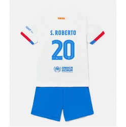 Strój piłkarski Barcelona Sergi Roberto #20 Koszulka Wyjazdowej dziecięce 2023-24 Krótki Rękaw (+ Krótkie spodenki)