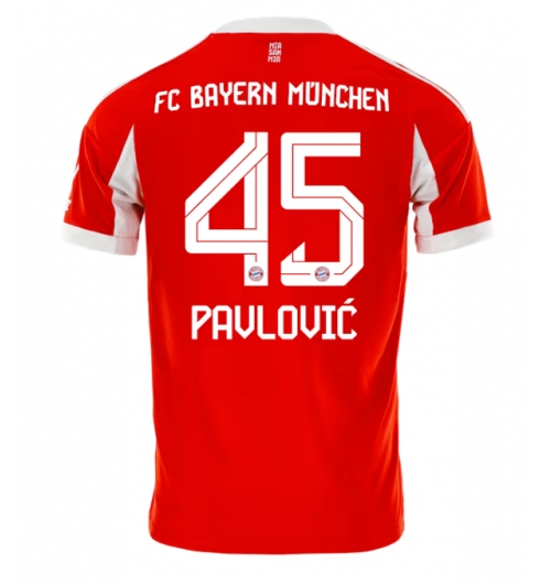Strój piłkarski Bayern Munich Aleksandar Pavlovic #45 Koszulka Podstawowej 2025-26 Krótki Rękaw Strój piłkarski Bayern Munich Aleksandar Pavlovic #45 Koszulka Podstawowej 2025-26 Krótki Rękaw