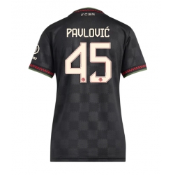 Strój piłkarski Bayern Munich Aleksandar Pavlovic #45 Koszulka Trzeciej damskie 2025-26 Krótki Rękaw