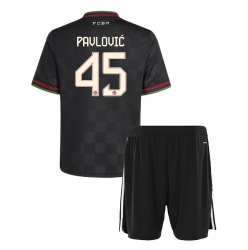 Strój piłkarski Bayern Munich Aleksandar Pavlovic #45 Koszulka Trzeciej dziecięce 2025-26 Krótki Rękaw (+ Krótkie spodenki)
