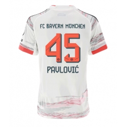 Strój piłkarski Bayern Munich Aleksandar Pavlovic #45 Koszulka Wyjazdowej damskie 2025-26 Krótki Rękaw