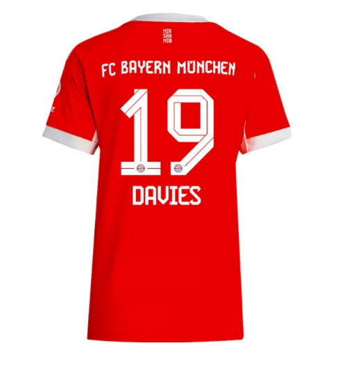 Strój piłkarski Bayern Munich Alphonso Davies #19 Koszulka Podstawowej damskie 2025-26 Krótki Rękaw Strój piłkarski Bayern Munich Alphonso Davies #19 Koszulka Podstawowej damskie 2025-26 Krótki Rękaw