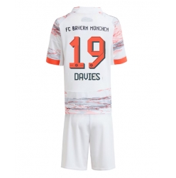 Strój piłkarski Bayern Munich Alphonso Davies #19 Koszulka Wyjazdowej dziecięce 2025-26 Krótki Rękaw (+ Krótkie spodenki)