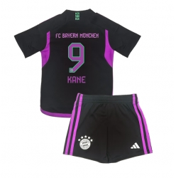 Strój piłkarski Bayern Munich Harry Kane #9 Koszulka Wyjazdowej dziecięce 2023-24 Krótki Rękaw (+ Krótkie spodenki)