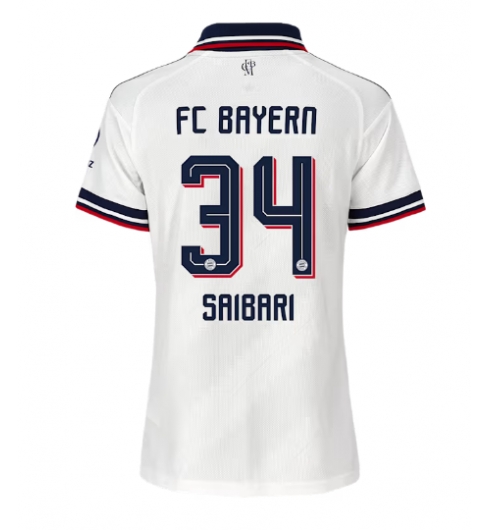 Strój piłkarski Bayern Munich Ismael Saibari #34 Koszulka Wyjazdowej damskie 2026-27 Krótki Rękaw Strój piłkarski Bayern Munich Ismael Saibari #34 Koszulka Wyjazdowej damskie 2026-27 Krótki Rękaw