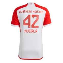 Strój piłkarski Bayern Munich Jamal Musiala #42 Koszulka Podstawowej 2023-24 Krótki Rękaw