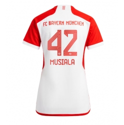 Strój piłkarski Bayern Munich Jamal Musiala #42 Koszulka Podstawowej damskie 2023-24 Krótki Rękaw