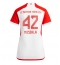 Strój piłkarski Bayern Munich Jamal Musiala #42 Koszulka Podstawowej damskie 2023-24 Krótki Rękaw