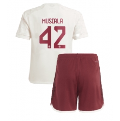 Strój piłkarski Bayern Munich Jamal Musiala #42 Koszulka Trzeciej dziecięce 2023-24 Krótki Rękaw (+ Krótkie spodenki)