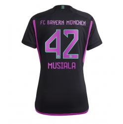 Strój piłkarski Bayern Munich Jamal Musiala #42 Koszulka Wyjazdowej damskie 2023-24 Krótki Rękaw