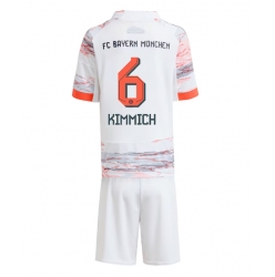Strój piłkarski Bayern Munich Joshua Kimmich #6 Koszulka Wyjazdowej dziecięce 2025-26 Krótki Rękaw (+ Krótkie spodenki)