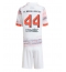 Strój piłkarski Bayern Munich Josip Stanisic #44 Koszulka Wyjazdowej dziecięce 2025-26 Krótki Rękaw (+ Krótkie spodenki)