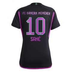 Strój piłkarski Bayern Munich Leroy Sane #10 Koszulka Wyjazdowej damskie 2023-24 Krótki Rękaw