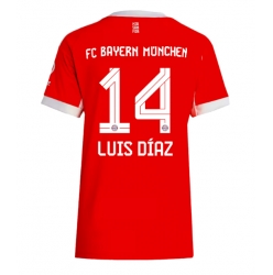 Strój piłkarski Bayern Munich Luis Diaz #14 Koszulka Podstawowej damskie 2025-26 Krótki Rękaw