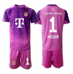 Strój piłkarski Bayern Munich Manuel Neuer #1 Bramkarskie Koszulka Trzeciej dziecięce 2025-26 Krótki Rękaw (+ Krótkie spodenki)