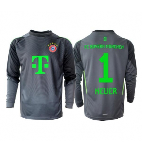 Strój piłkarski Bayern Munich Manuel Neuer #1 Bramkarskie Koszulka Wyjazdowej 2025-26 Długi Rękaw Strój piłkarski Bayern Munich Manuel Neuer #1 Bramkarskie Koszulka Wyjazdowej 2025-26 Długi Rękaw