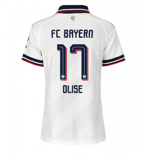 Strój piłkarski Bayern Munich Michael Olise #17 Koszulka Wyjazdowej damskie 2026-27 Krótki Rękaw Strój piłkarski Bayern Munich Michael Olise #17 Koszulka Wyjazdowej damskie 2026-27 Krótki Rękaw