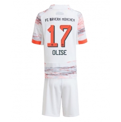 Strój piłkarski Bayern Munich Michael Olise #17 Koszulka Wyjazdowej dziecięce 2025-26 Krótki Rękaw (+ Krótkie spodenki)