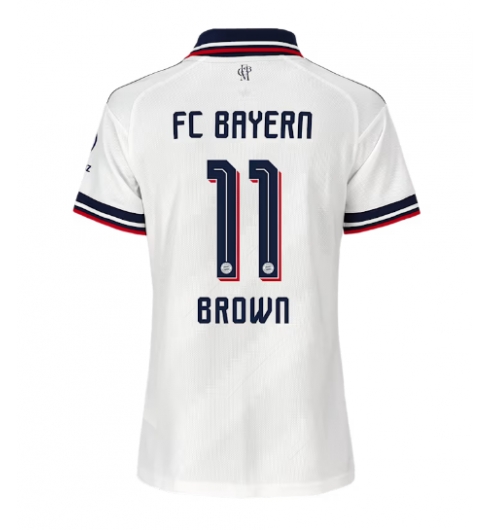Strój piłkarski Bayern Munich Nathaniel Brown #11 Koszulka Wyjazdowej damskie 2026-27 Krótki Rękaw Strój piłkarski Bayern Munich Nathaniel Brown #11 Koszulka Wyjazdowej damskie 2026-27 Krótki Rękaw