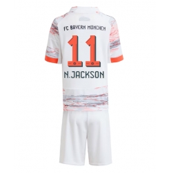Strój piłkarski Bayern Munich Nicolas Jackson #11 Koszulka Wyjazdowej dziecięce 2025-26 Krótki Rękaw (+ Krótkie spodenki)