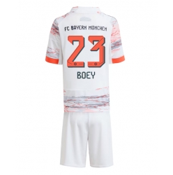 Strój piłkarski Bayern Munich Sacha Boey #23 Koszulka Wyjazdowej dziecięce 2025-26 Krótki Rękaw (+ Krótkie spodenki)