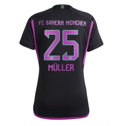 Strój piłkarski Bayern Munich Thomas Muller #25 Koszulka Wyjazdowej damskie 2023-24 Krótki Rękaw