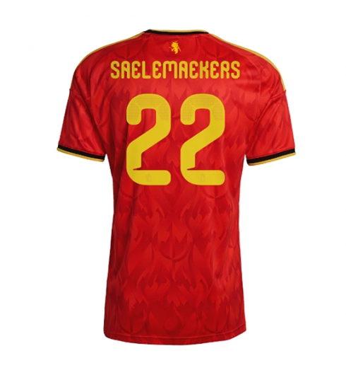 Strój piłkarski Belgia Alexis Saelemaekers #22 Koszulka Podstawowej MŚ 2026 Krótki Rękaw Strój piłkarski Belgia Alexis Saelemaekers #22 Koszulka Podstawowej MŚ 2026 Krótki Rękaw
