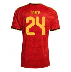 Strój piłkarski Belgia Amadou Onana #24 Koszulka Podstawowej MŚ 2026 Krótki Rękaw