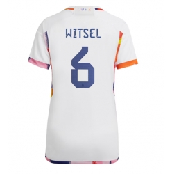 Strój piłkarski Belgia Axel Witsel #6 Koszulka Wyjazdowej damskie MŚ 2022 Krótki Rękaw