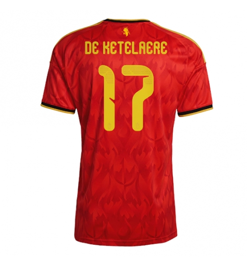 Strój piłkarski Belgia Charles De Ketelaere #17 Koszulka Podstawowej MŚ 2026 Krótki Rękaw Strój piłkarski Belgia Charles De Ketelaere #17 Koszulka Podstawowej MŚ 2026 Krótki Rękaw