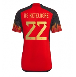 Strój piłkarski Belgia Charles De Ketelaere #22 Koszulka Podstawowej MŚ 2022 Krótki Rękaw