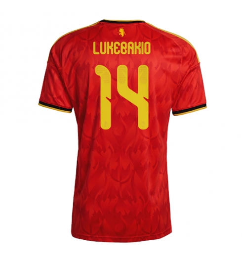 Strój piłkarski Belgia Dodi Lukebakio #14 Koszulka Podstawowej MŚ 2026 Krótki Rękaw Strój piłkarski Belgia Dodi Lukebakio #14 Koszulka Podstawowej MŚ 2026 Krótki Rękaw