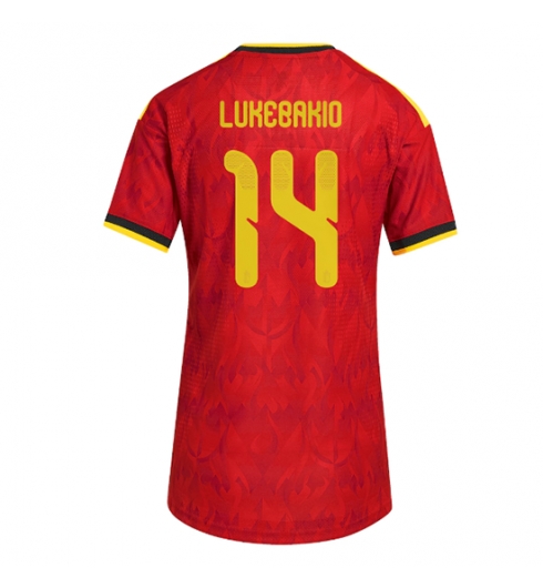 Strój piłkarski Belgia Dodi Lukebakio #14 Koszulka Podstawowej damskie MŚ 2026 Krótki Rękaw Strój piłkarski Belgia Dodi Lukebakio #14 Koszulka Podstawowej damskie MŚ 2026 Krótki Rękaw