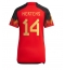 Strój piłkarski Belgia Dries Mertens #14 Koszulka Podstawowej damskie MŚ 2022 Krótki Rękaw