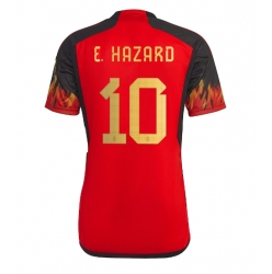 Strój piłkarski Belgia Eden Hazard #10 Koszulka Podstawowej MŚ 2022 Krótki Rękaw