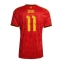 Strój piłkarski Belgia Jeremy Doku #11 Koszulka Podstawowej MŚ 2026 Krótki Rękaw Strój piłkarski Belgia Jeremy Doku #11 Koszulka Podstawowej MŚ 2026 Krótki Rękaw