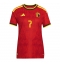 Strój piłkarski Belgia Kevin De Bruyne #7 Koszulka Podstawowej damskie MŚ 2026 Krótki Rękaw Strój piłkarski Belgia Kevin De Bruyne #7 Koszulka Podstawowej damskie MŚ 2026 Krótki Rękaw