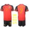 Strój piłkarski Belgia Kevin De Bruyne #7 Koszulka Podstawowej dziecięce MŚ 2022 Krótki Rękaw (+ Krótkie spodenki)