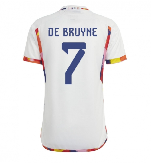 Strój piłkarski Belgia Kevin De Bruyne #7 Koszulka Wyjazdowej MŚ 2022 Krótki Rękaw