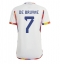 Strój piłkarski Belgia Kevin De Bruyne #7 Koszulka Wyjazdowej MŚ 2022 Krótki Rękaw