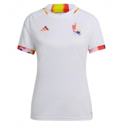 Strój piłkarski Belgia Koszulka Wyjazdowej damskie MŚ 2022 Krótki Rękaw