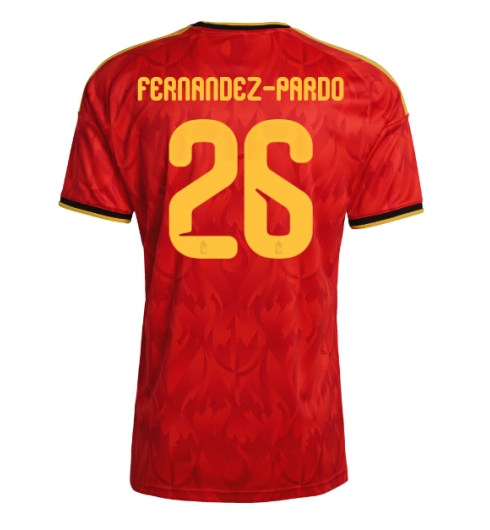 Strój piłkarski Belgia Matias Fernandez-Pardo #26 Koszulka Podstawowej MŚ 2026 Krótki Rękaw Strój piłkarski Belgia Matias Fernandez-Pardo #26 Koszulka Podstawowej MŚ 2026 Krótki Rękaw