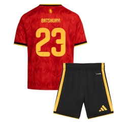 Strój piłkarski Belgia Michy Batshuayi #23 Koszulka Podstawowej dziecięce MŚ 2026 Krótki Rękaw (+ Krótkie spodenki)