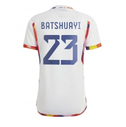 Strój piłkarski Belgia Michy Batshuayi #23 Koszulka Wyjazdowej MŚ 2022 Krótki Rękaw
