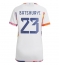 Strój piłkarski Belgia Michy Batshuayi #23 Koszulka Wyjazdowej damskie MŚ 2022 Krótki Rękaw