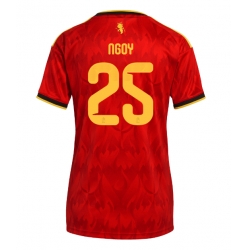 Strój piłkarski Belgia Nathan Ngoy #25 Koszulka Podstawowej damskie MŚ 2026 Krótki Rękaw