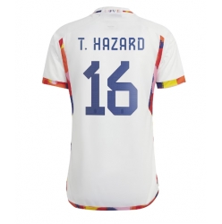 Strój piłkarski Belgia Thorgan Hazard #16 Koszulka Wyjazdowej MŚ 2022 Krótki Rękaw